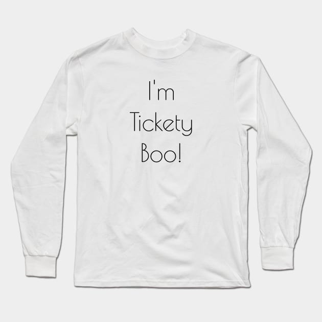 Art Deco Tickety Boo Long Sleeve T-Shirt by Michelle Le Grand